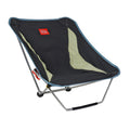 Black GrandTrunk Mayfly Low Ground Collapsible Chair with compact design and sturdy frame, ideal for outdoor seating.