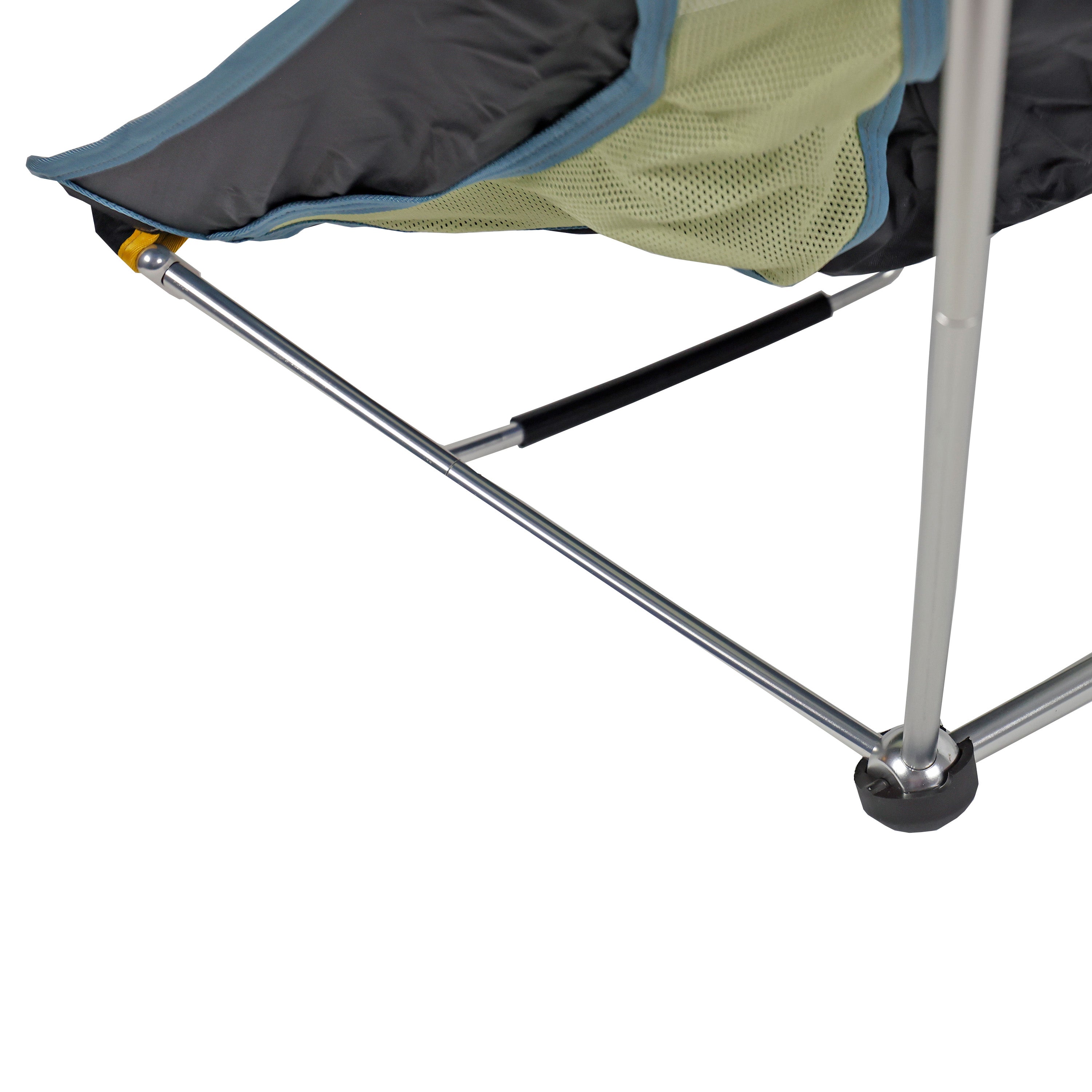 Black Mayfly Low Ground Collapsible Chair by GrandTrunk, showing its compact design and sturdy frame for outdoor seating.
