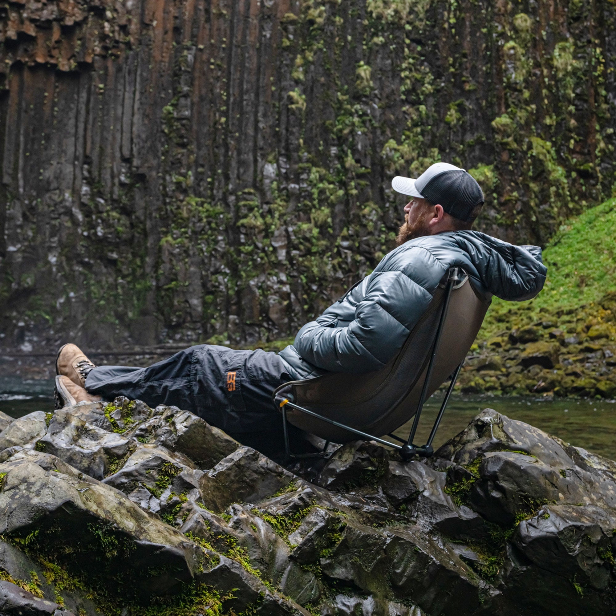 GrandTrunk Mayfly Low Ground Collapsible Chair with lightweight frame and compact design, ideal for camping and outdoor seating.