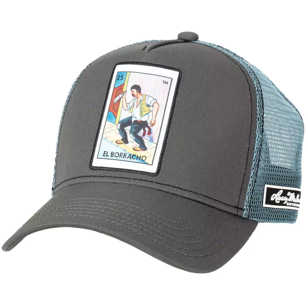 Larry Mahan's La Loteria El Borracho (Grey/Blue) - Trucker Cap - OVERLANDERS Outfitter