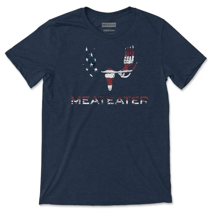 MeatEater Flag Fill Logo T-Shirt | Patriotic Hunting Graphic Tee - OVERLANDERS Outfitter