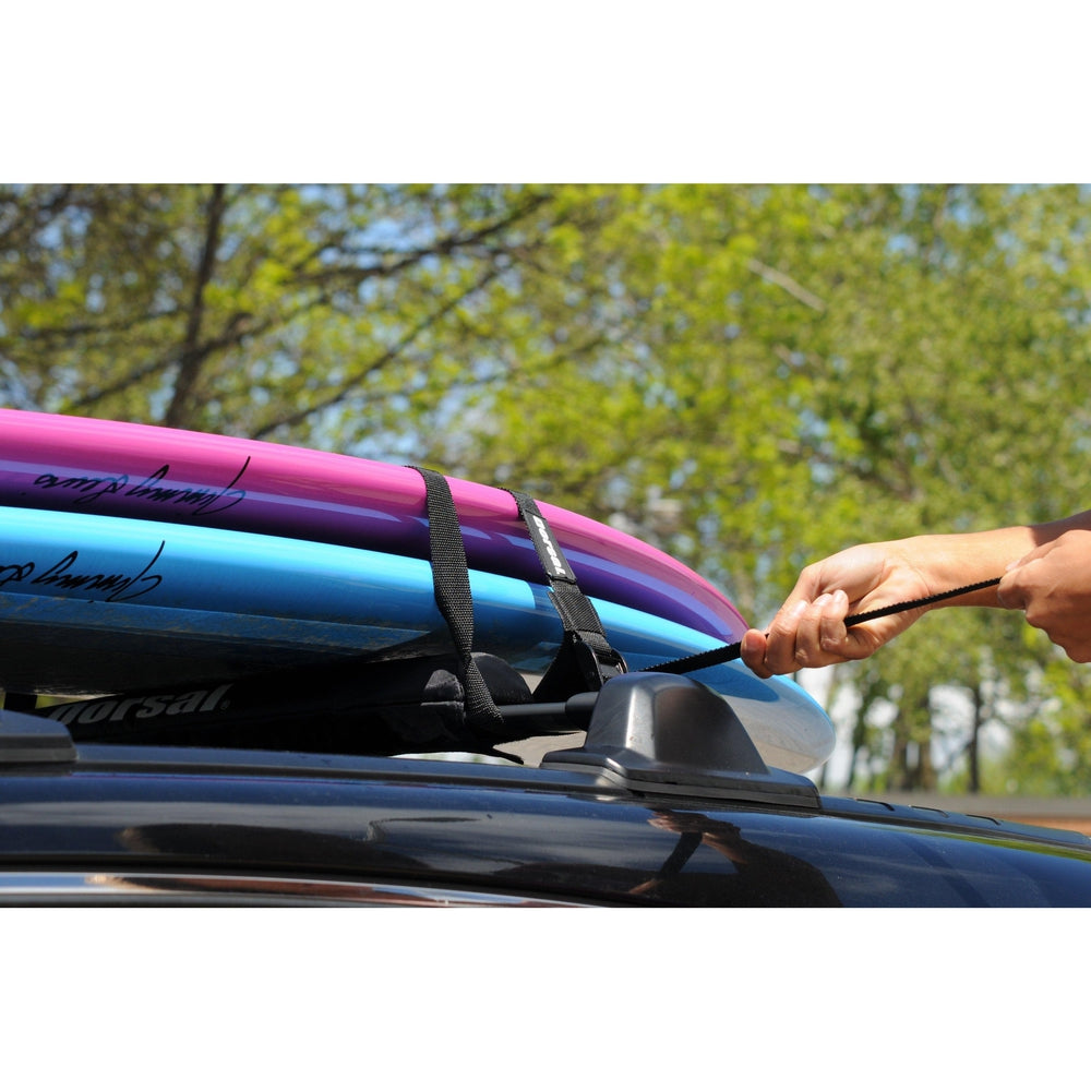 DORSAL Aero Roof Rack Pads 28 Inch Wide with Locking Straps - Pack of 4 for Car Surfboard Kayak SUP Long - OVERLANDERS Outfitter