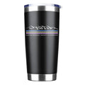 Outdoorzees 20oz insulated vacuum-sealed tumbler with a stainless steel finish, showing a sleek, durable design for outdoor use.