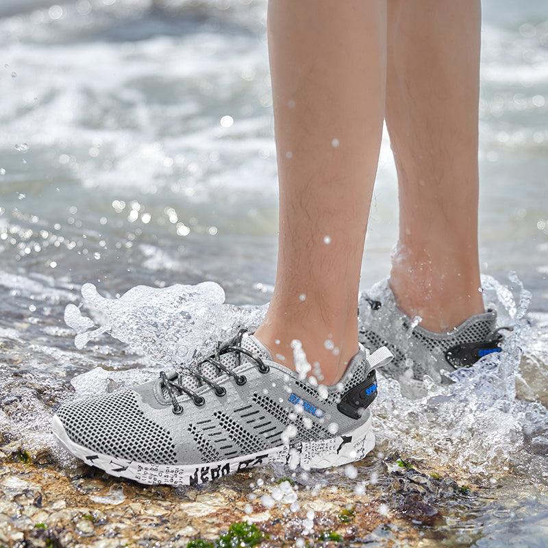 Men's Stevvex water sports shoes with non-slip, breathable, quick-drying design for outdoor beach and fishing activities.