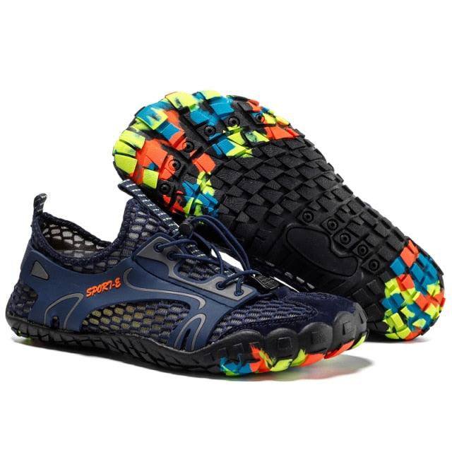 Men and women’s Stevvex breathable mesh hiking shoes with rubber soles, quick-dry water sports shoes for walking and swimming.