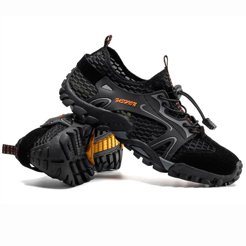 Stevvex men's sport mesh hiking shoes with breathable upper, rubber sole, quick-dry design, suitable for water sports and outdoor activities.