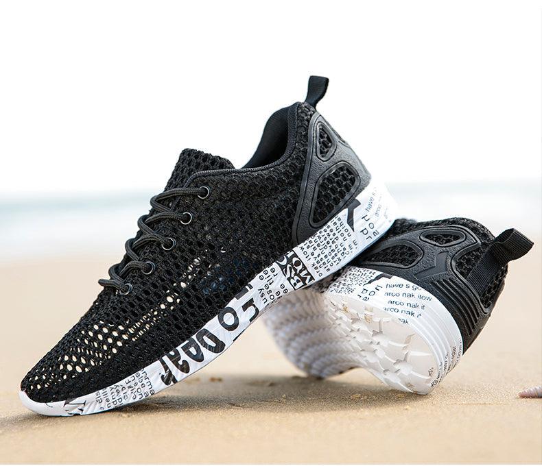 Men's aqua breathable quick-dry water shoes by Stevvex, featuring lightweight, non-slip design for outdoor fishing and beach walking.