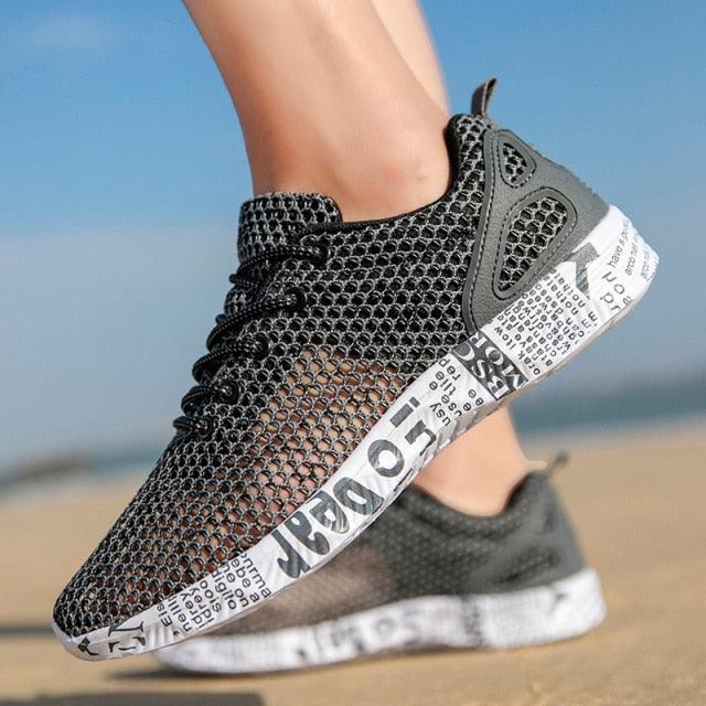 Men's Stevvex aqua breathable quick-drying water shoes for beach, fishing, and outdoor walking, lightweight, non-slip, athletic sneakers