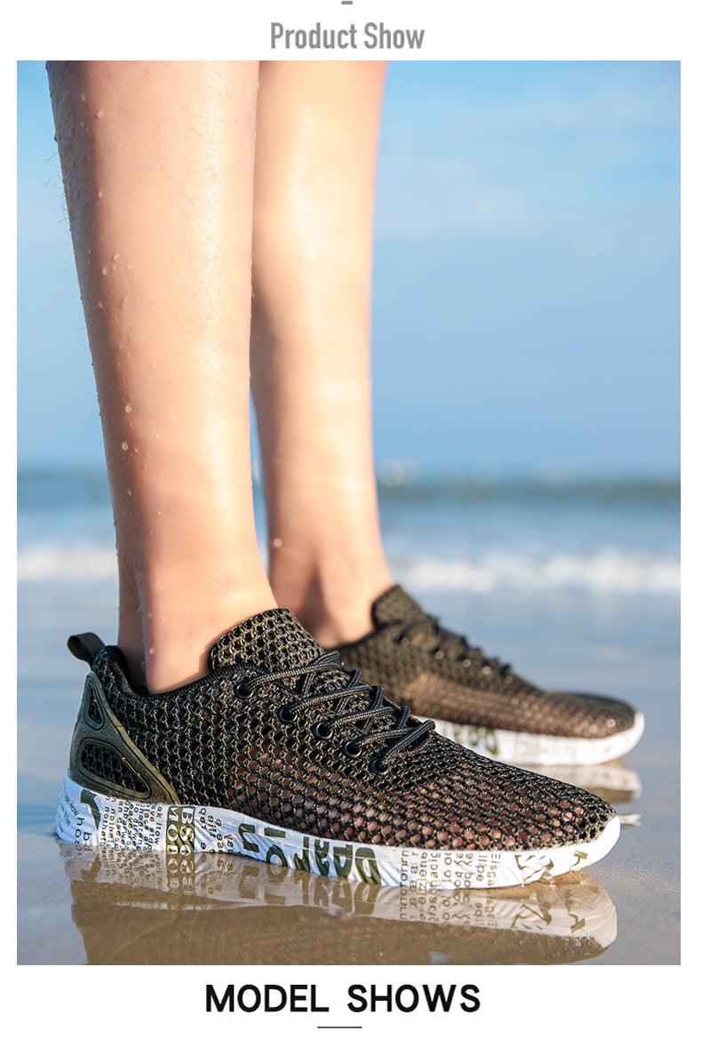 Stevvex men's quick dry water shoes with breathable mesh, non-slip soles, ideal for beach, fishing, and outdoor walking activities.