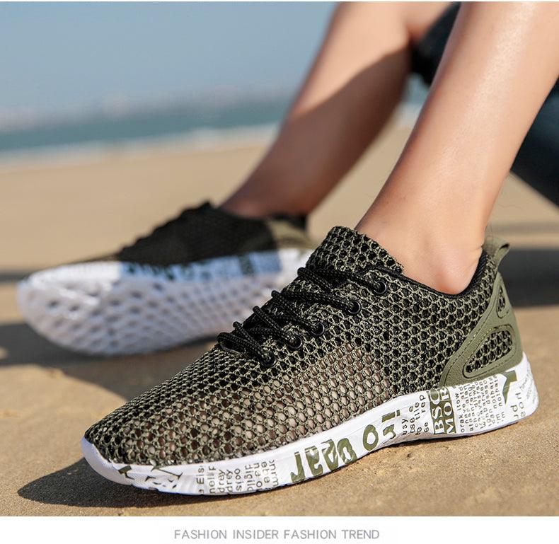 Men's Aqua breathable quick-dry water shoes by Stevvex, lightweight slip-resistant sneakers for beach, fishing, and outdoor activities.