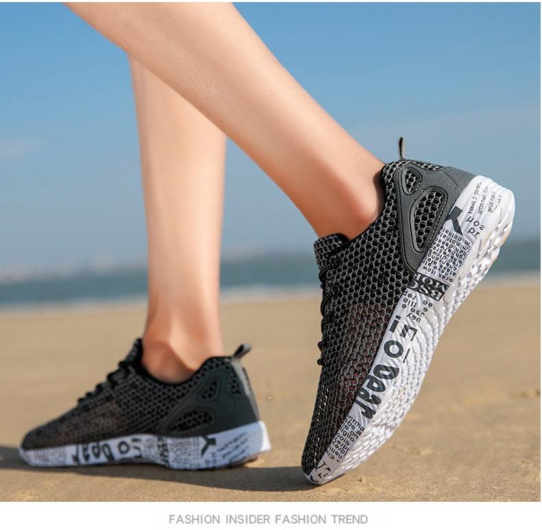 Mens Stevvex Aqua breathable quick-dry water shoes for beach, fishing, and outdoor walking, featuring lightweight, non-slip soles.