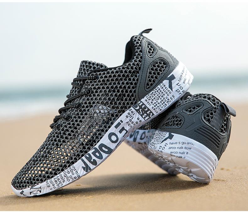 Mens Aqua Breathable Beach Quick Drying Water Shoes Outdoor Fishing Wading Shoes Water Sneakers Ultra Lightweight Breathable Walking Shoes Non Slip Athletic Fashion Sneakers - We The Collective