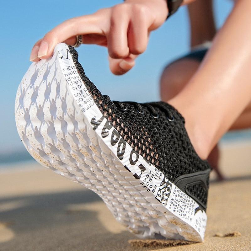 Mens Stevvex quick dry water shoes with breathable mesh, slip-resistant soles, ideal for beach, fishing, and outdoor water activities.