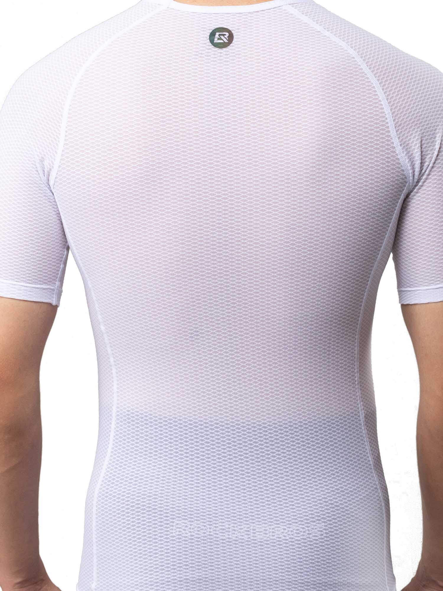 Men's White Short-Sleeve Cycling Base Layer - OVERLANDERS Outfitter