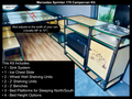 Mercedes Sprinter 170 campervan conversion kit by TNTvans, includes bed and kitchen components for DIY camper van conversion.