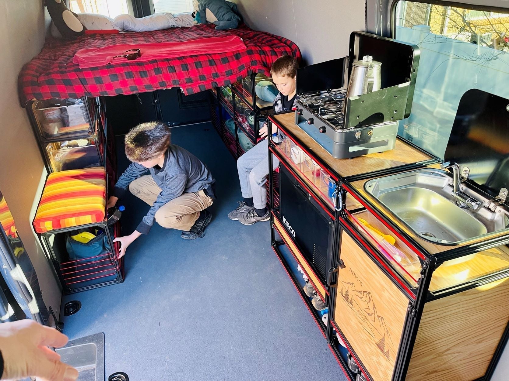 Mercedes Sprinter 170 camper van conversion DIY kit by TNTvans, featuring interior and exterior renovation components for campervan conversion.