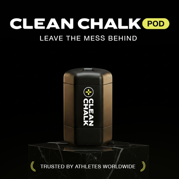 Clean Chalk Mess-Free Chalk Dispenser with chalk residue visible, showcasing the dispenser's design and mess-free chalking feature.