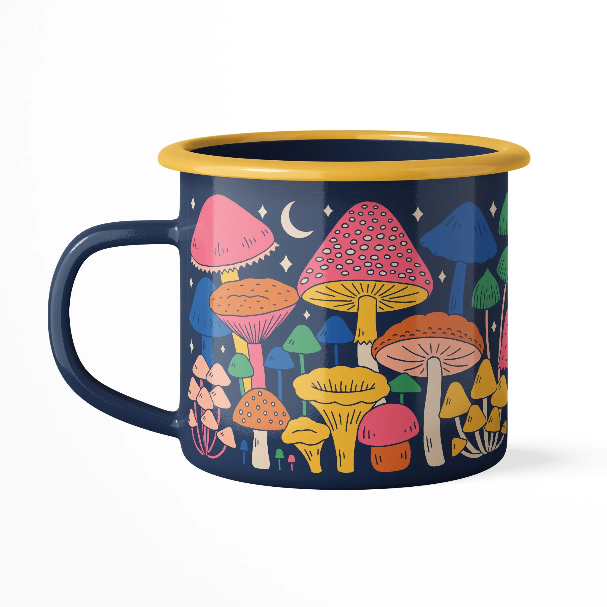 Midnight Mushroom Enamel Mug 16oz - OVERLANDERS Outfitter