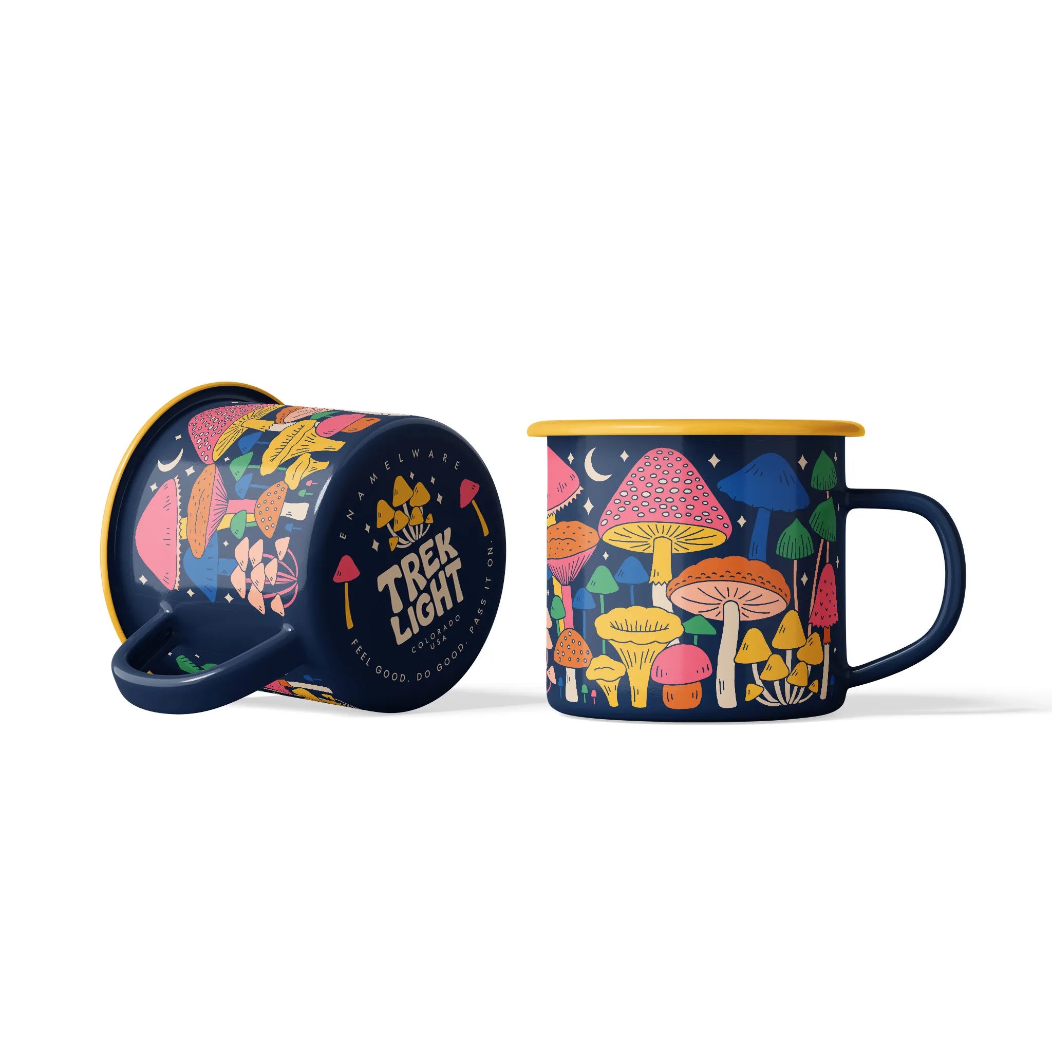 Midnight Mushroom Enamel Mug 16oz - OVERLANDERS Outfitter
