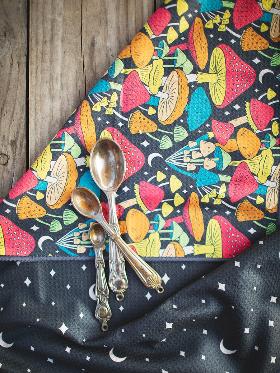 Midnight Mushroom Kitchen & Tea Towel - OVERLANDERS Outfitter