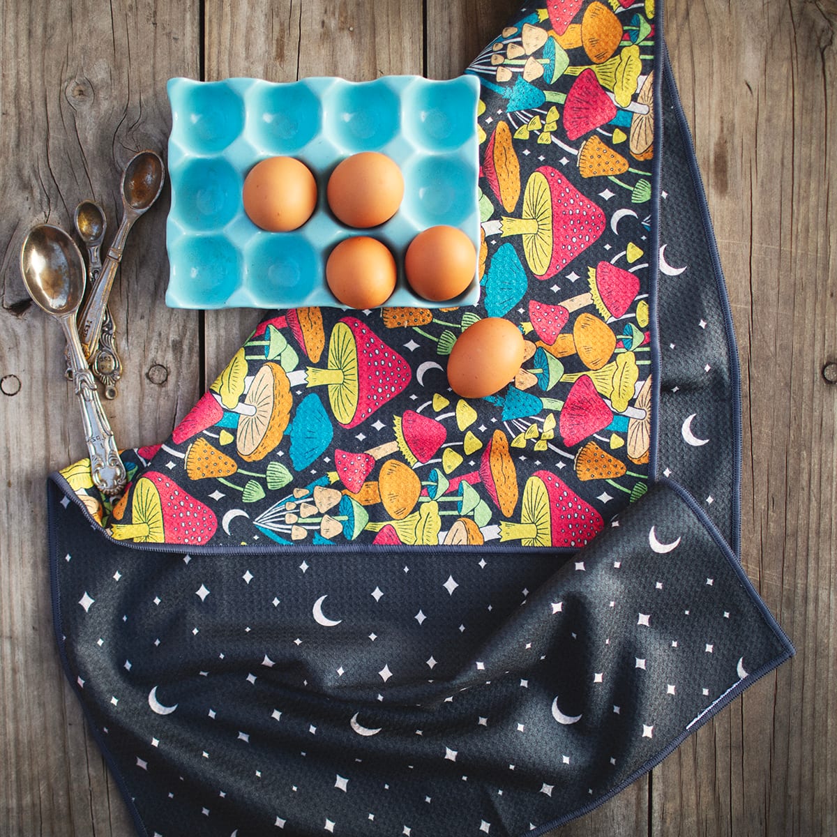 Midnight Mushroom Kitchen & Tea Towel - OVERLANDERS Outfitter