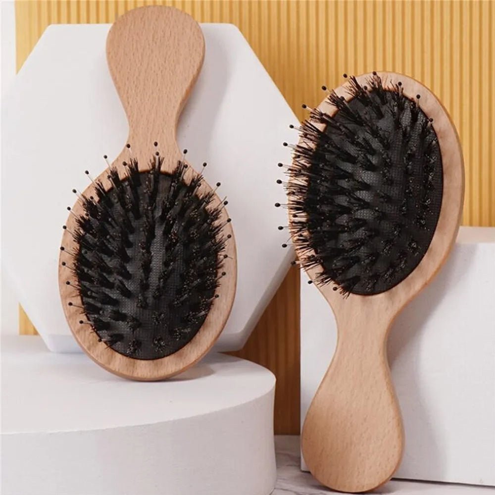 Tilley + Me Mini Detangle Bamboo Travel Hairbrush – Compact & Gentle on Hair - OVERLANDERS Outfitter
