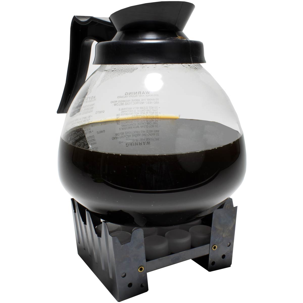 Portable emergency stove with fuel tablets, compact food and water cooking device for outdoor or survival use.