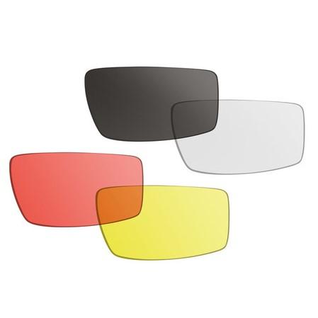 HCC Tactical MK1 Lenses for tactical gear, clear protective lenses shown on an Ops-Core helmet.