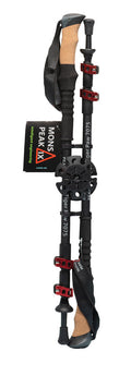 Backcountry Sportsman Tiger Paw 7075 trekking poles with ergonomic handles and adjustable aluminum shafts for hiking.