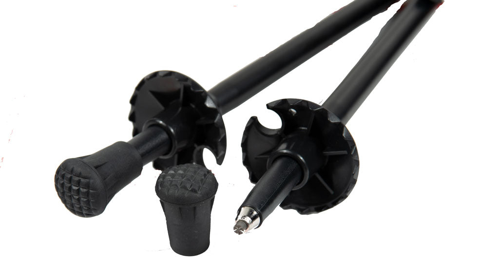 Backcountry Sportsman Tiger Paw Z Trekking Poles with ergonomic handles and adjustable shafts, suitable for hiking and trekking.