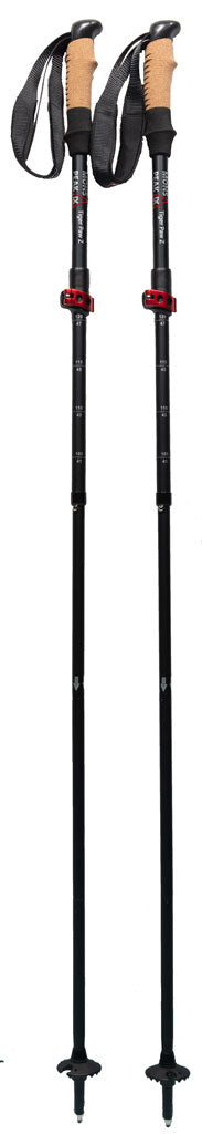 Backcountry Sportsman Tiger Paw Z Trekking Poles with adjustable shaft and ergonomic grips for hiking and trekking.