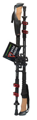Backcountry Sportsman Tiger Paw Carbon Trekking Poles with ergonomic handles, adjustable shafts, and lightweight design for hiking.