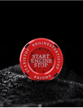 Customizable Bean's Moto Booth motorcycle igniter cover with central logo, featuring a sleek design for motorcycle ignition systems.