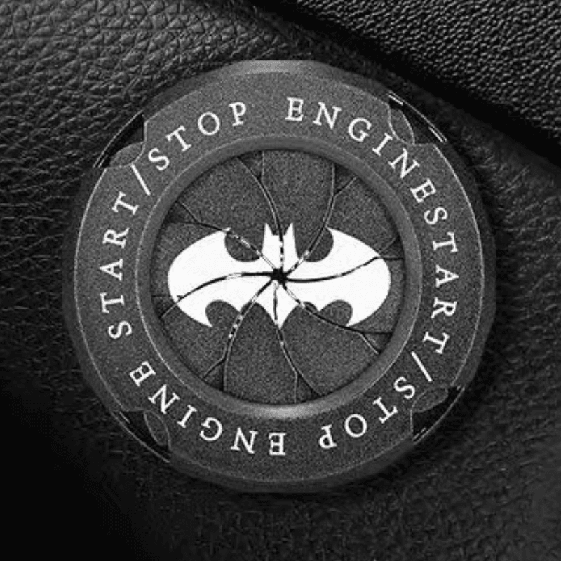 Customizable motorcycle igniter cover with central logo by Bean's Moto Booth, featuring a sleek design and durable material.