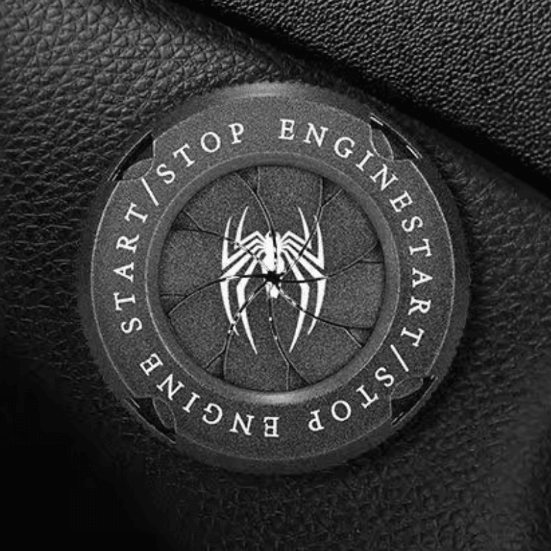 Customizable motorcycle igniter cover with central logo by Bean's Moto Booth, featuring durable material and sleek design.