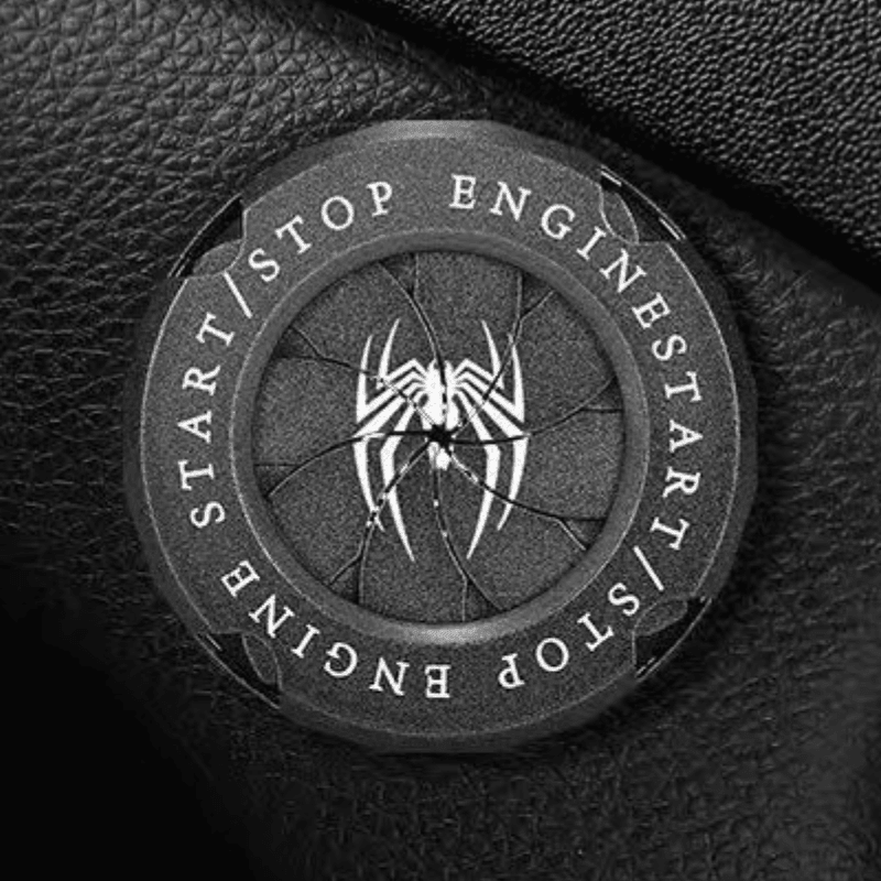 Customizable motorcycle igniter cover with central logo by Bean's Moto Booth, featuring a sleek design for motorcycle ignition systems.