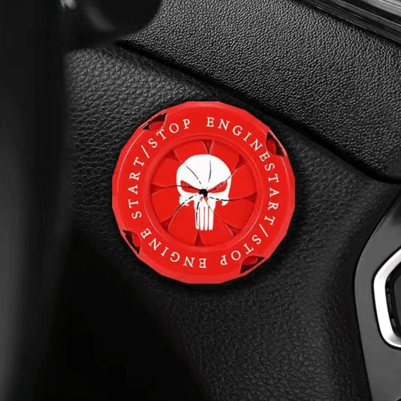 Customizable motorcycle igniter cover with central logo from Bean's Moto Booth, featuring a sleek design for bike ignition protection.