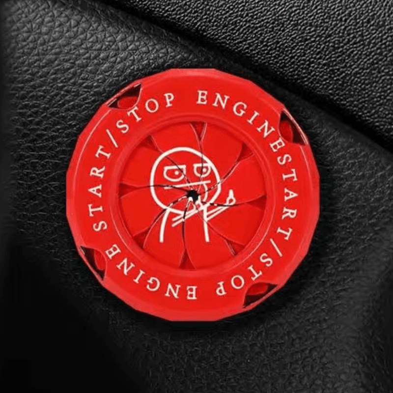 Customizable motorcycle igniter cover with central logo by Bean's Moto Booth, featuring a sleek design and durable construction.