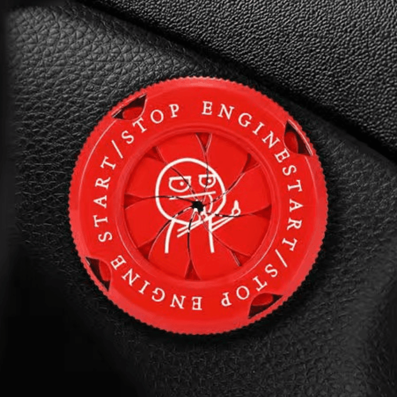 Customizable motorcycle igniter cover with central logo from Bean's Moto Booth, featuring a sleek design for motorcycle ignition systems.