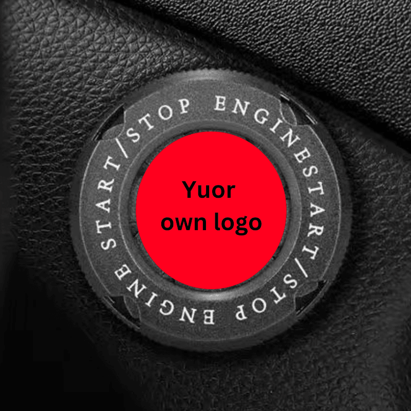 Customizable Bean's Moto Booth motorcycle igniter cover with central logo, featuring durable material and sleek design.