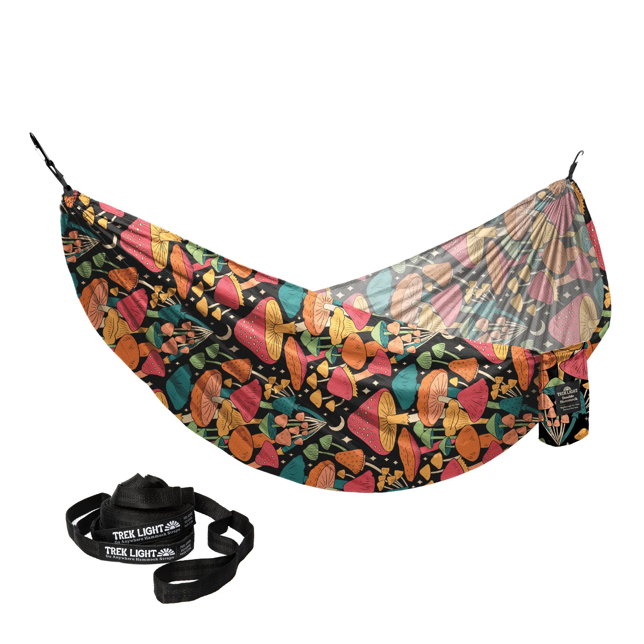 Double Hammock & Pro Hanging Straps (Midnight Mushroom Print) - OVERLANDERS Outfitter