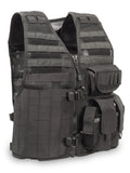 Elite Survival Systems MVP "Ammo Adapt" Tactical Vest in black with adjustable straps and multiple pockets for gear.