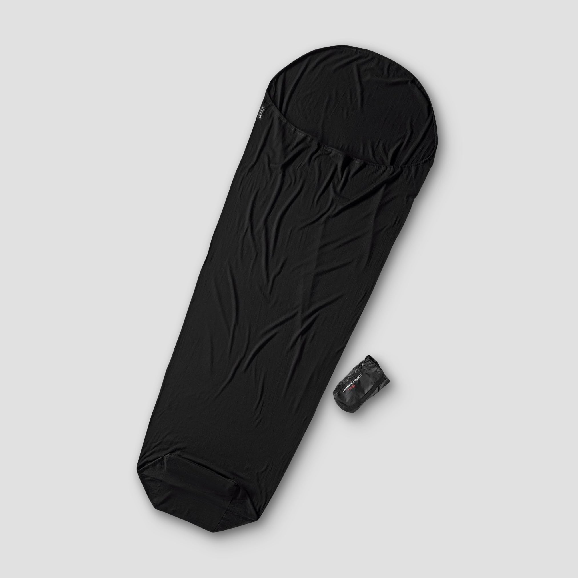 COCOON MummyLiner™ Merino Wool sleeping bag liner, soft and breathable Merino wool for added comfort and warmth during camping.