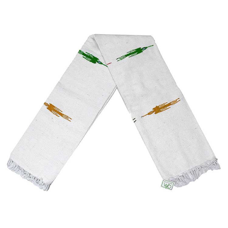 Namaste White Baja Thunderbird Yoga Blanket - OVERLANDERS Outfitter