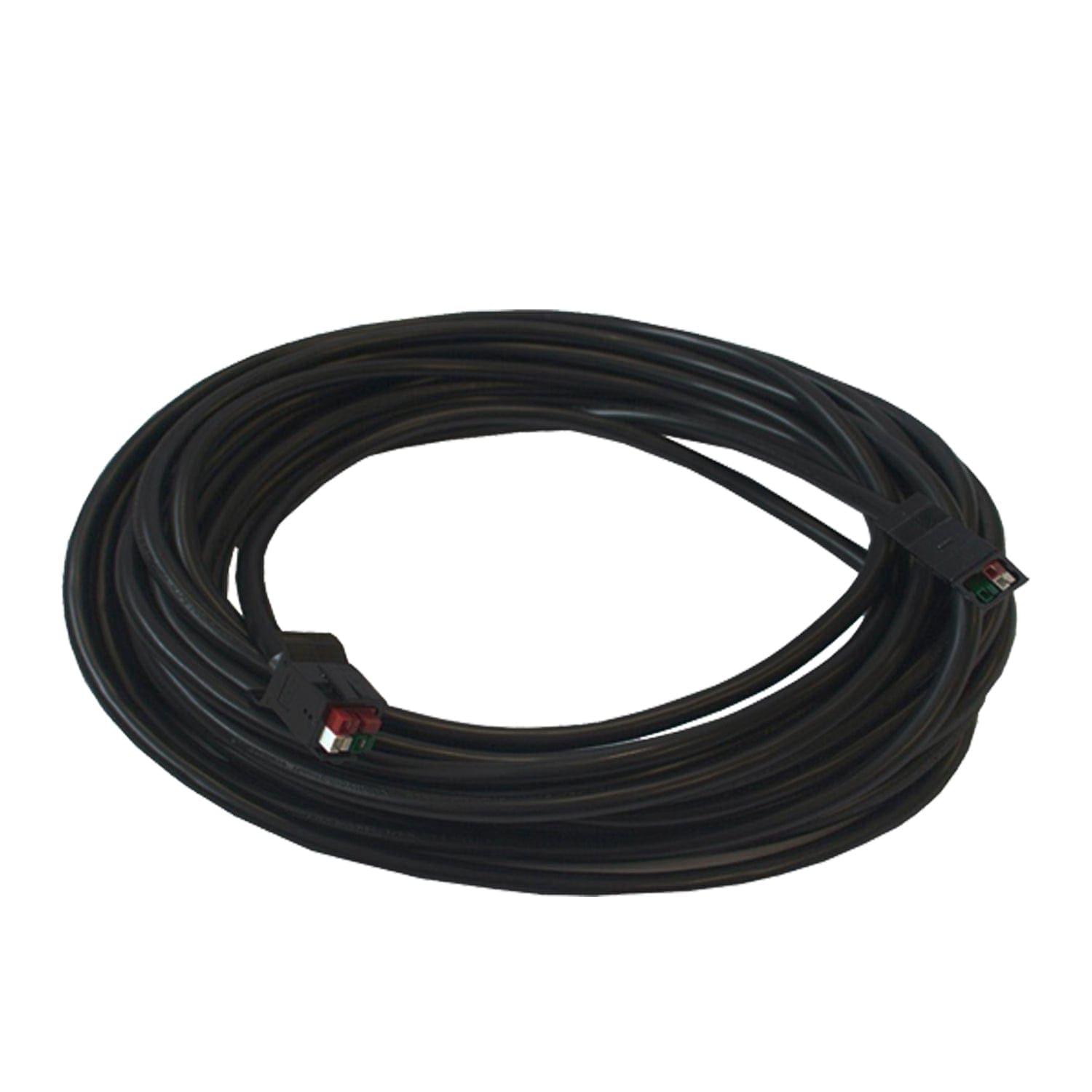 Nature's Generator 50ft solar panel extension cable, showcasing durable connectors and flexible design for outdoor use.