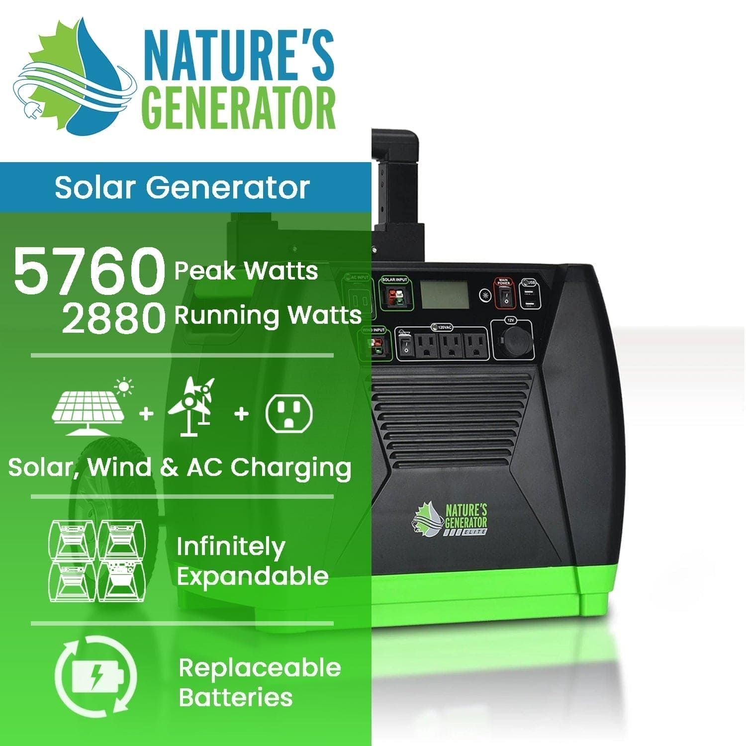 Nature's Generator Elite - Solar Generator - We The Collective