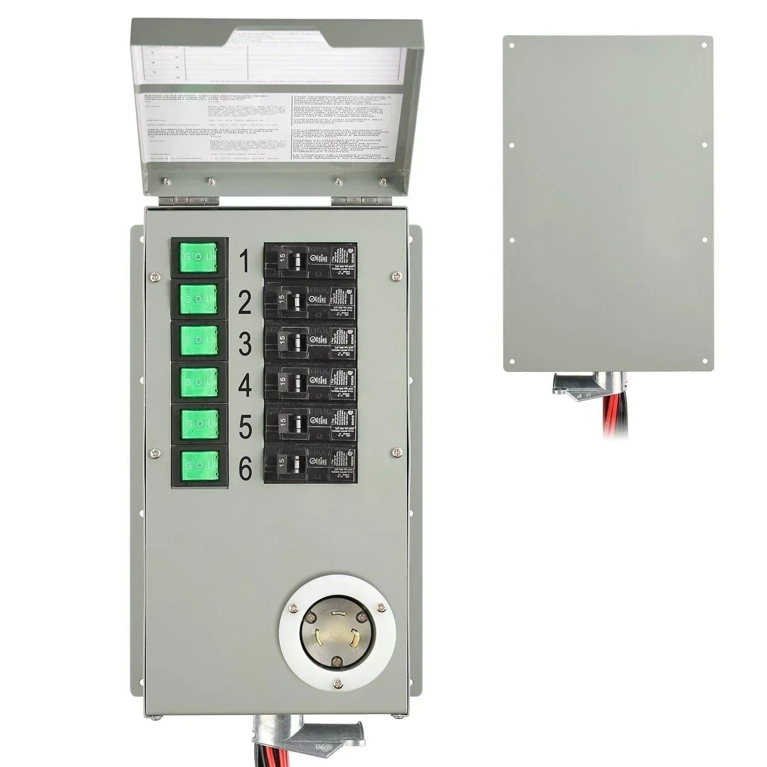 Green Vista Living Nature's Generator Elite Gold PE System showing compact electronics with solar panels and control interface.