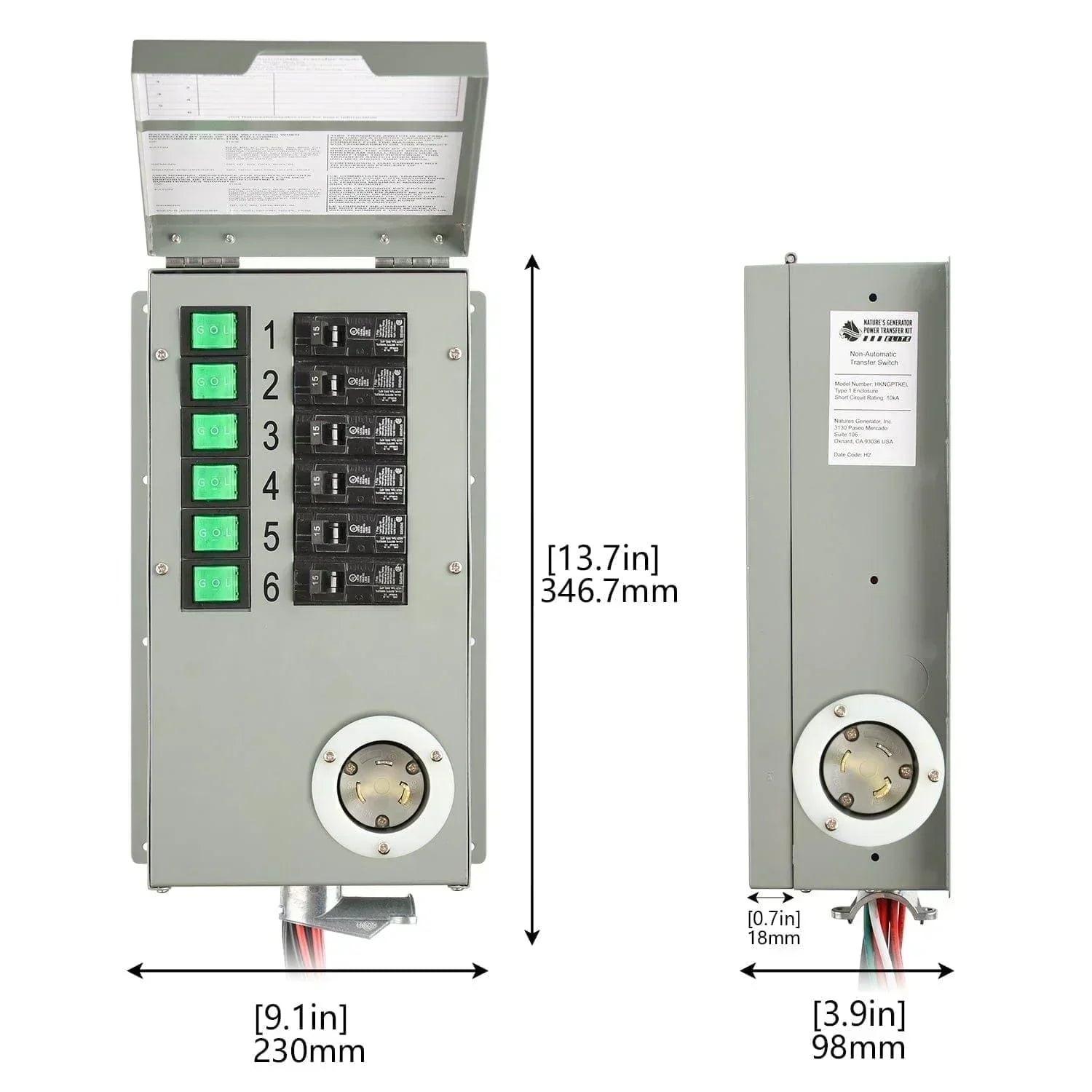 Green Vista Living Nature's Generator Elite Gold PE System, portable electronics power station with multiple output ports and digital display