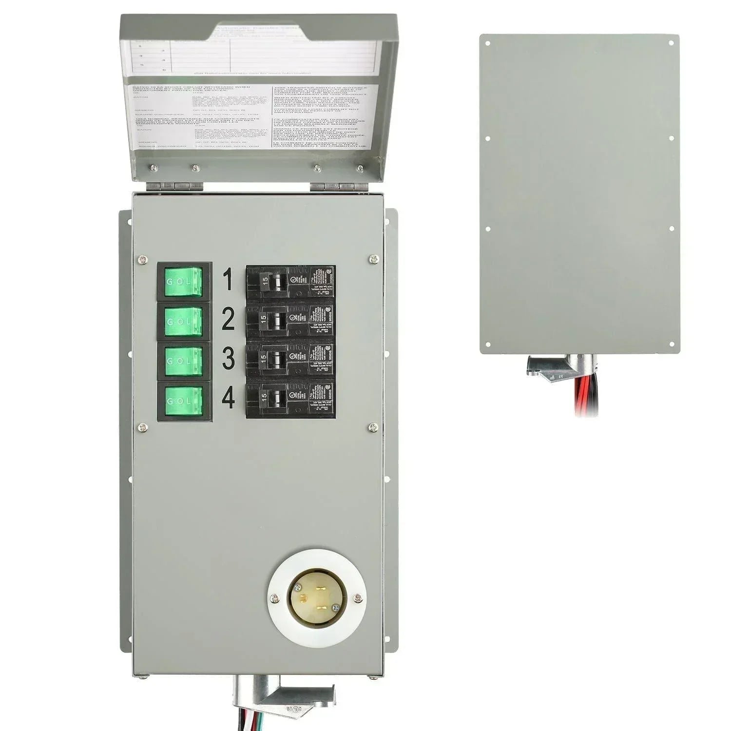 Green Vista Living Nature's Generator Gold PE System, portable generator with multiple outlets and solar compatibility, in a sleek design.