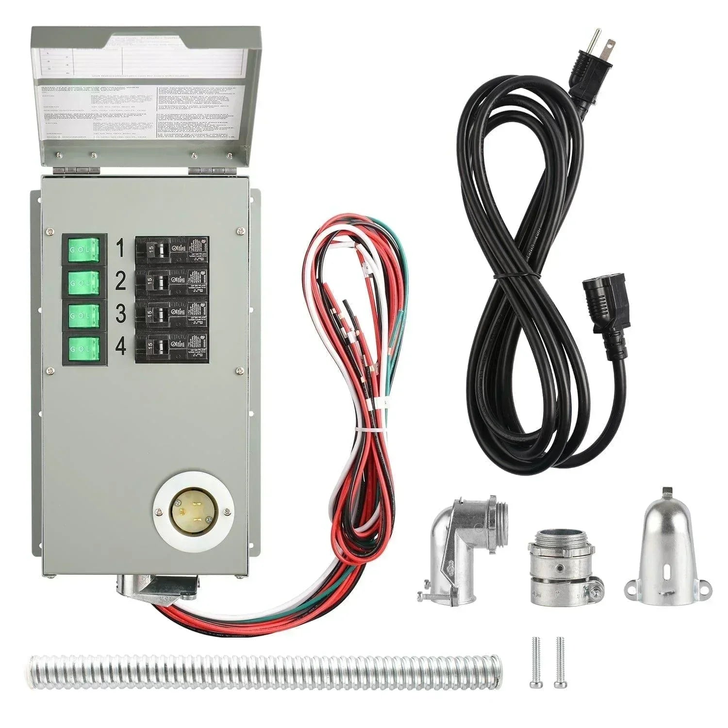 Green Vista Living Nature's Generator Platinum PE System, portable solar generator with multiple outlets and compact design.